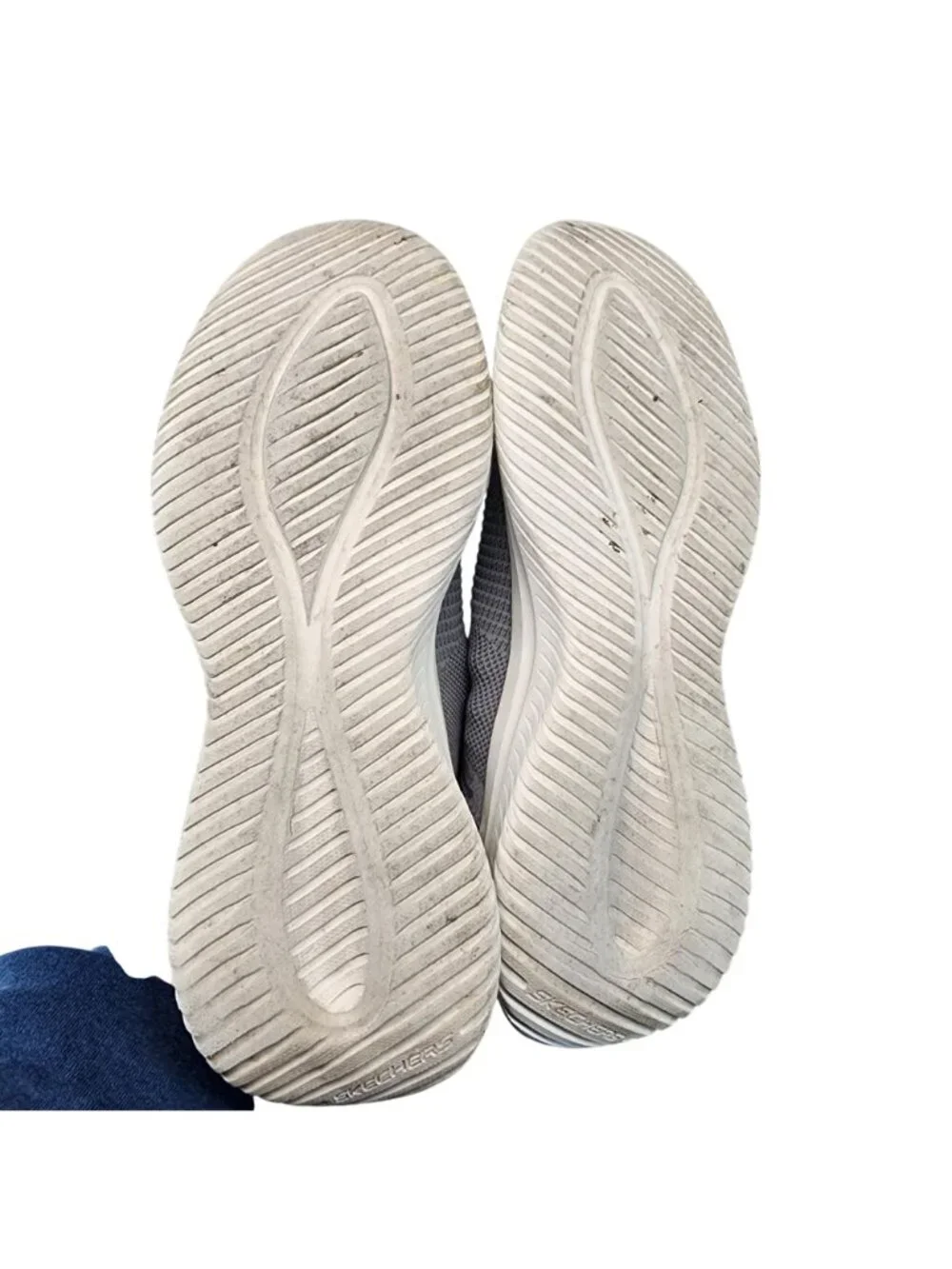 Skechers Shoes Mens Size 12 Gray Slip Ins Hands Free Slip On Sneakers *Read*